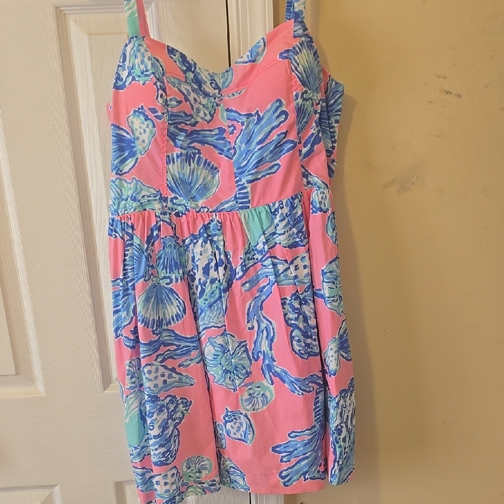 Lilly Pulitzer Pink and Blue Floral Sundress NWT Size 14